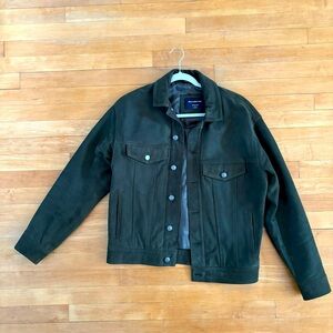 Abercrombie suede trucker jacket